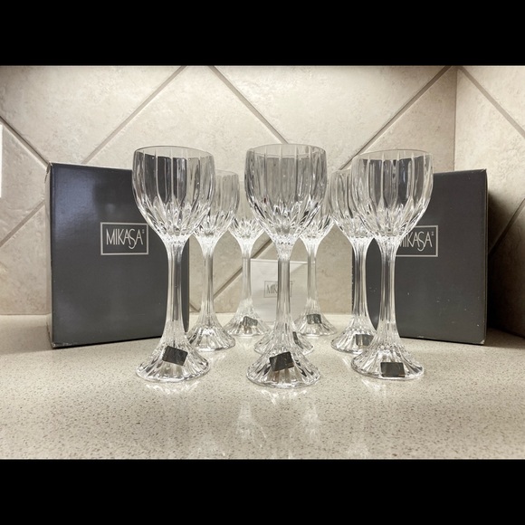 Mikasa Park Lane Crystal Hock Wine Glasses - Picture 2 of 2